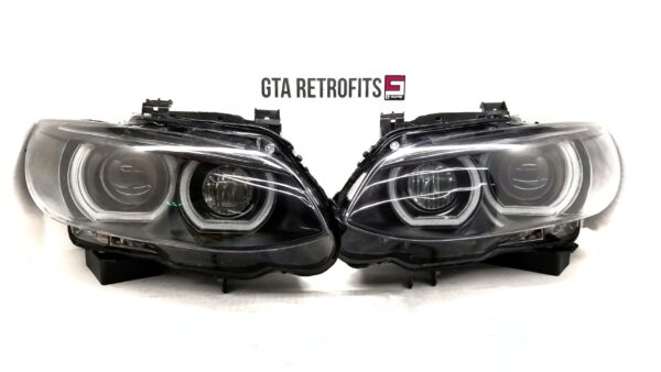 Custom e92 Headlights with Bavgruppe DTM Halos