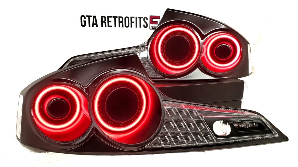 03 07 G35 Coupe Tail Light Halo Kit GTA RETROFITS